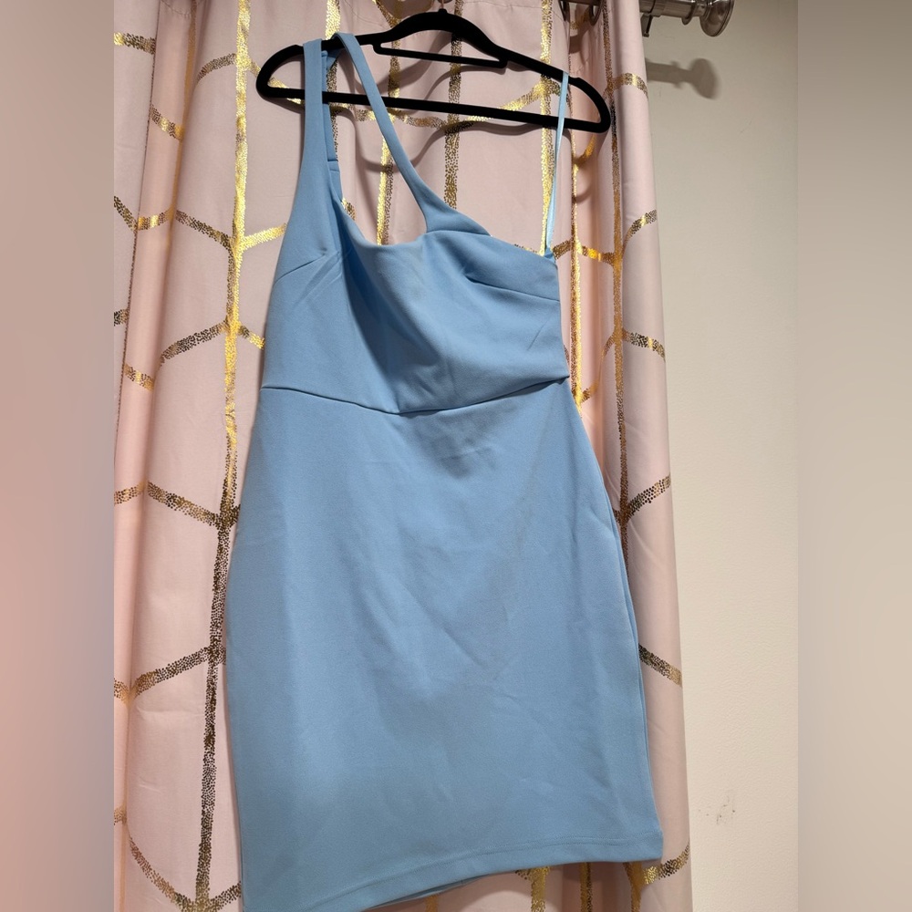 Hello Molly Strapless Light Blue Dress